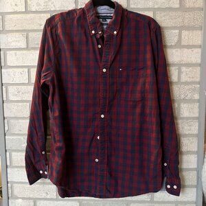 Tommy Hilfiger Men's Plaid Long Sleeve Classic-fit Small